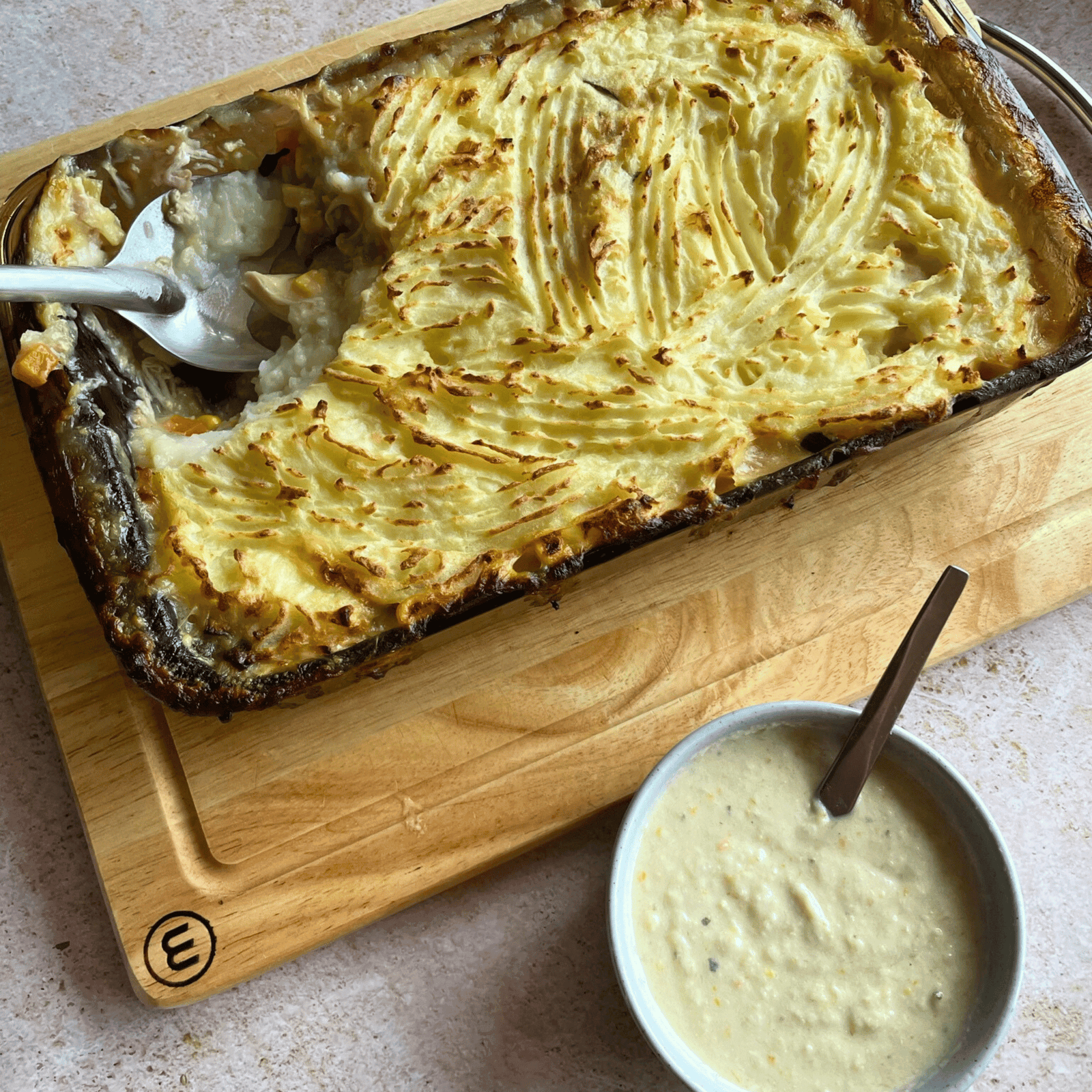 Slow Cooker Chicken Pie plus chicken pie puree