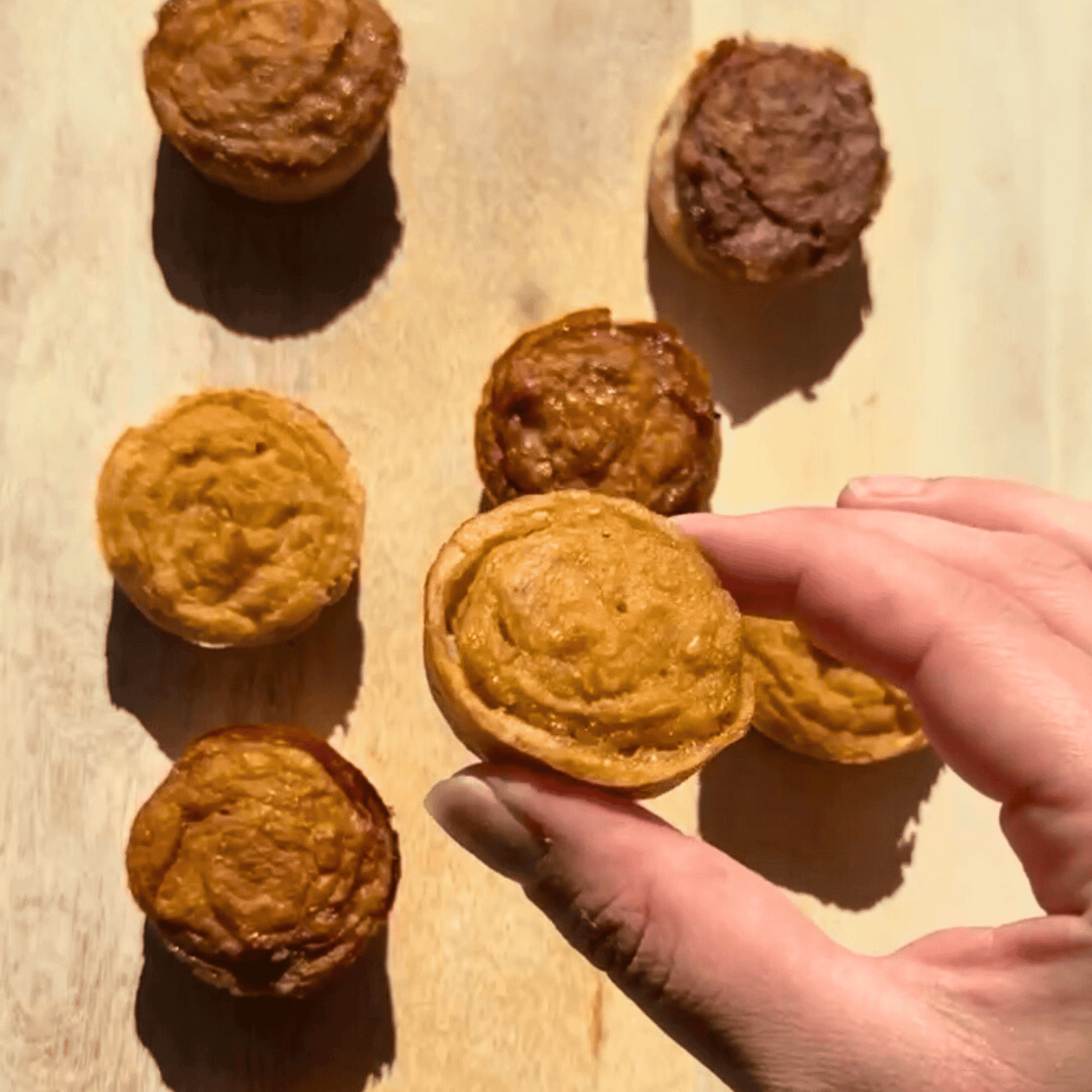 pancake muffins with fruit puree swirls for babies and toddlers