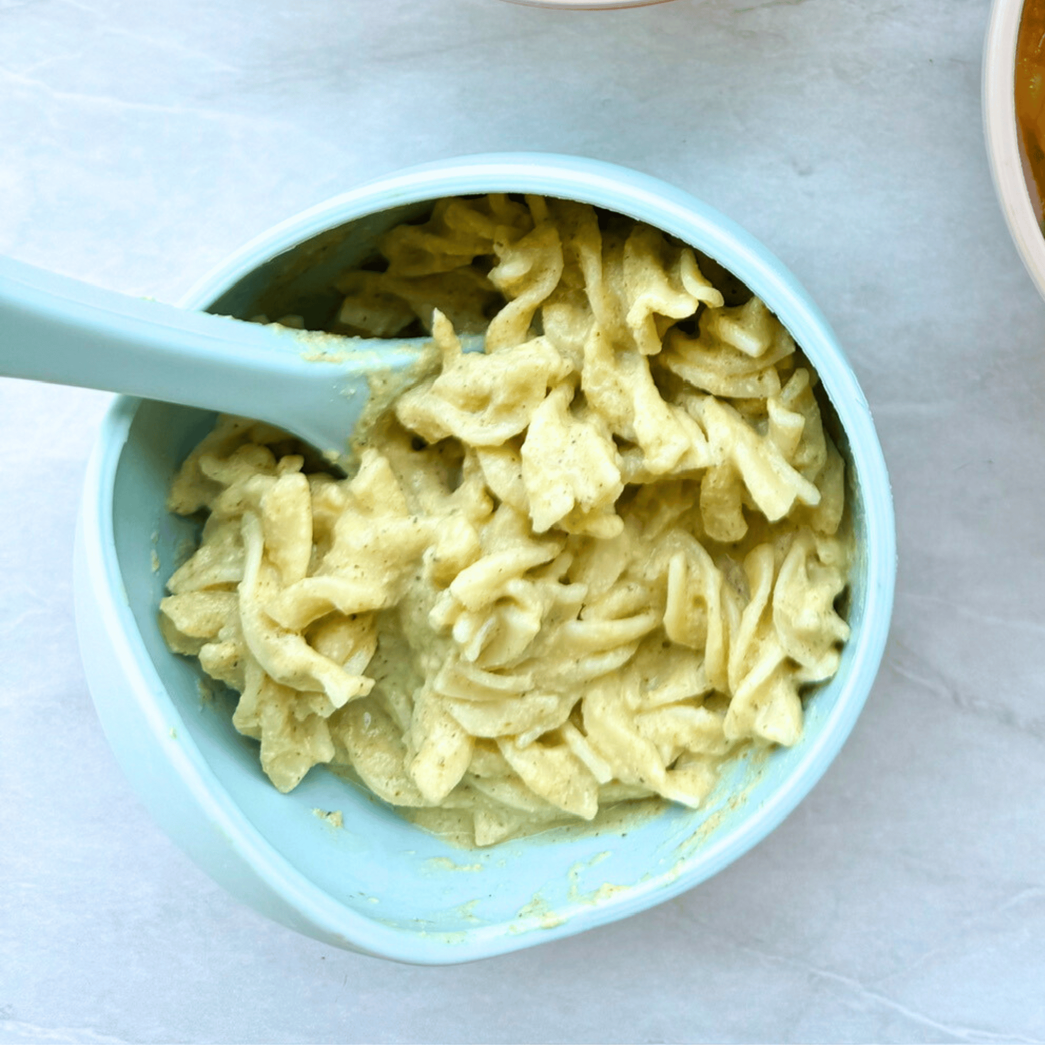  Salmon Puree Pasta Sauce with pasta for babies