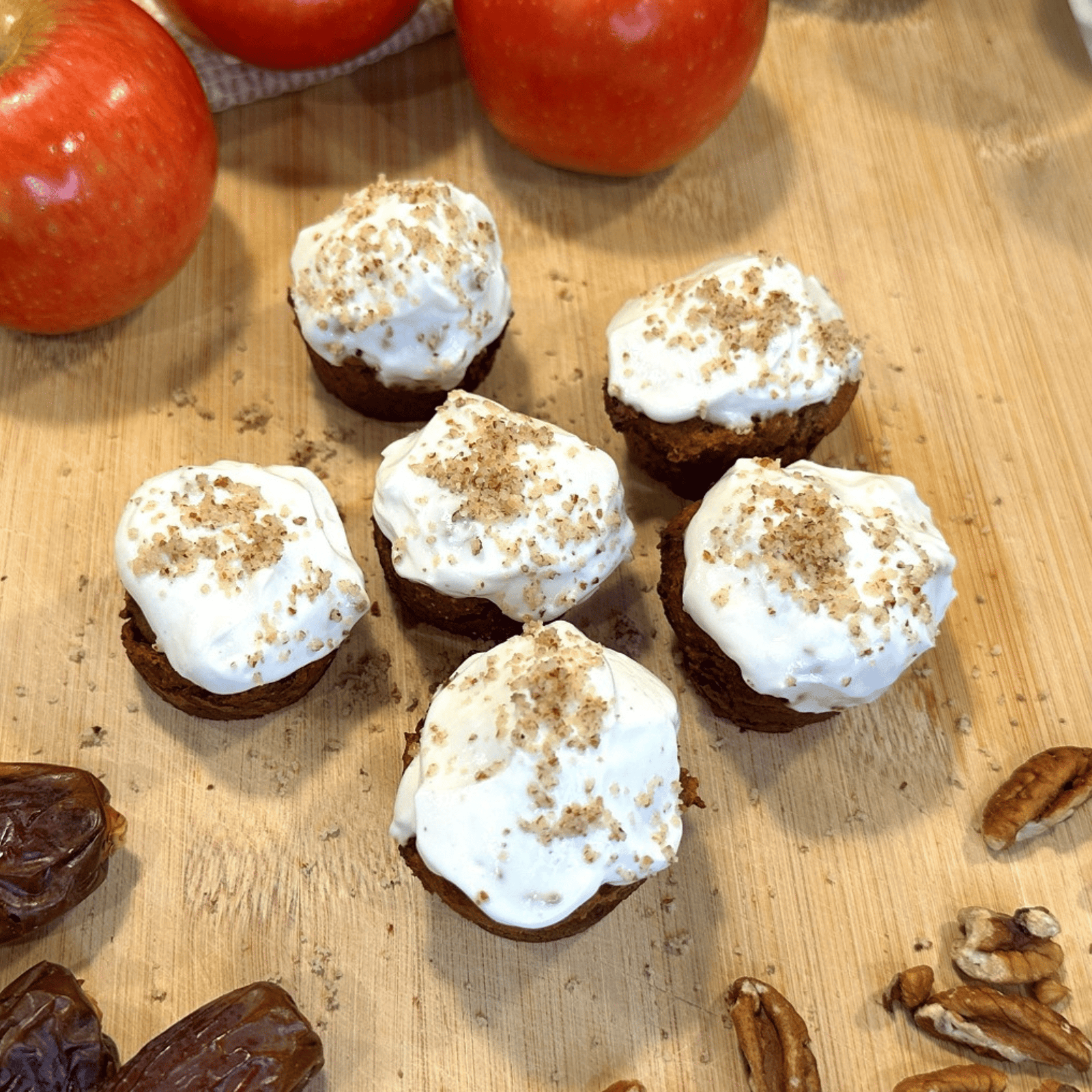 Caramel Apple Pecan Cupcakes