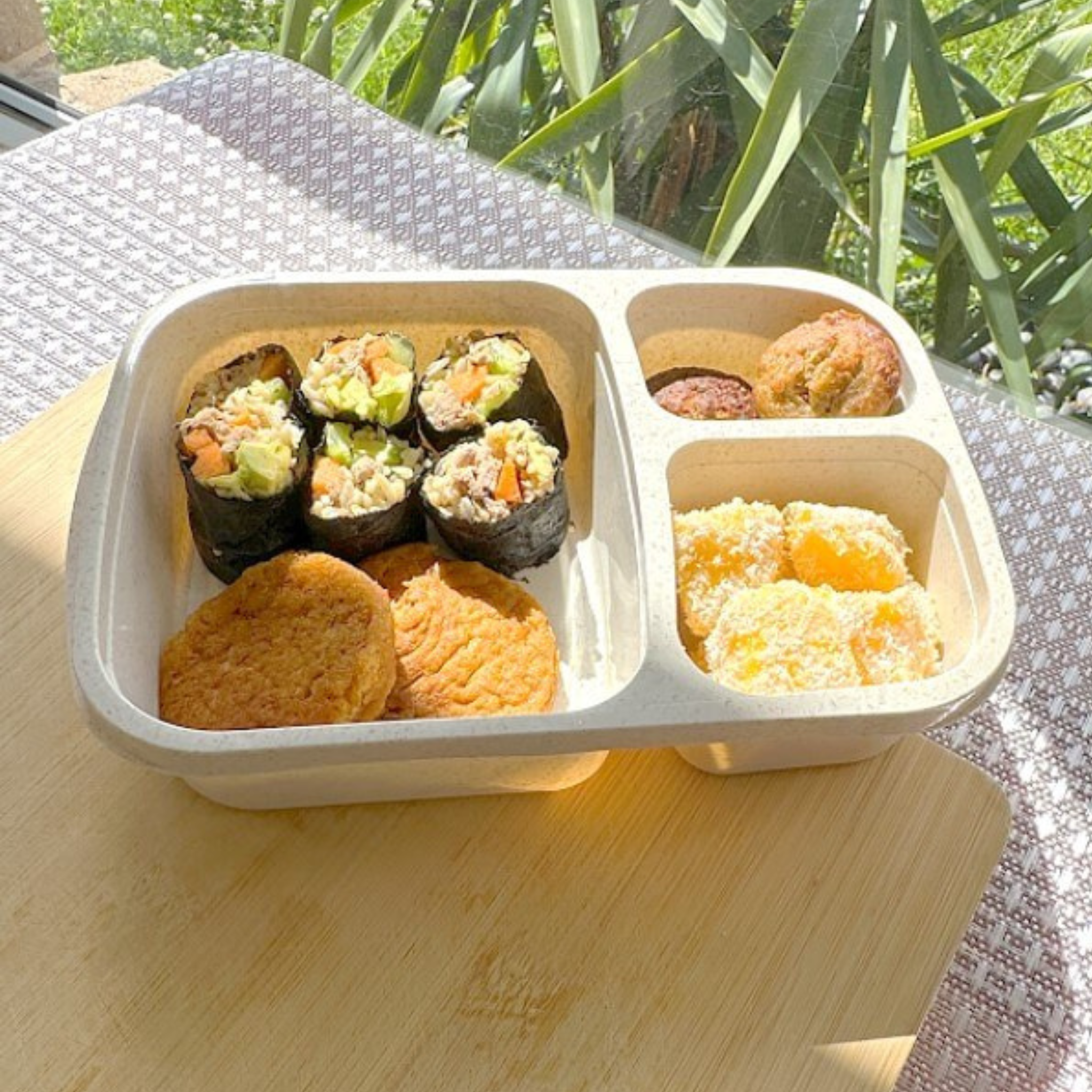 Tuna Sushi and Vanilla & Date Muffins- Toddler Lunchbox Edition