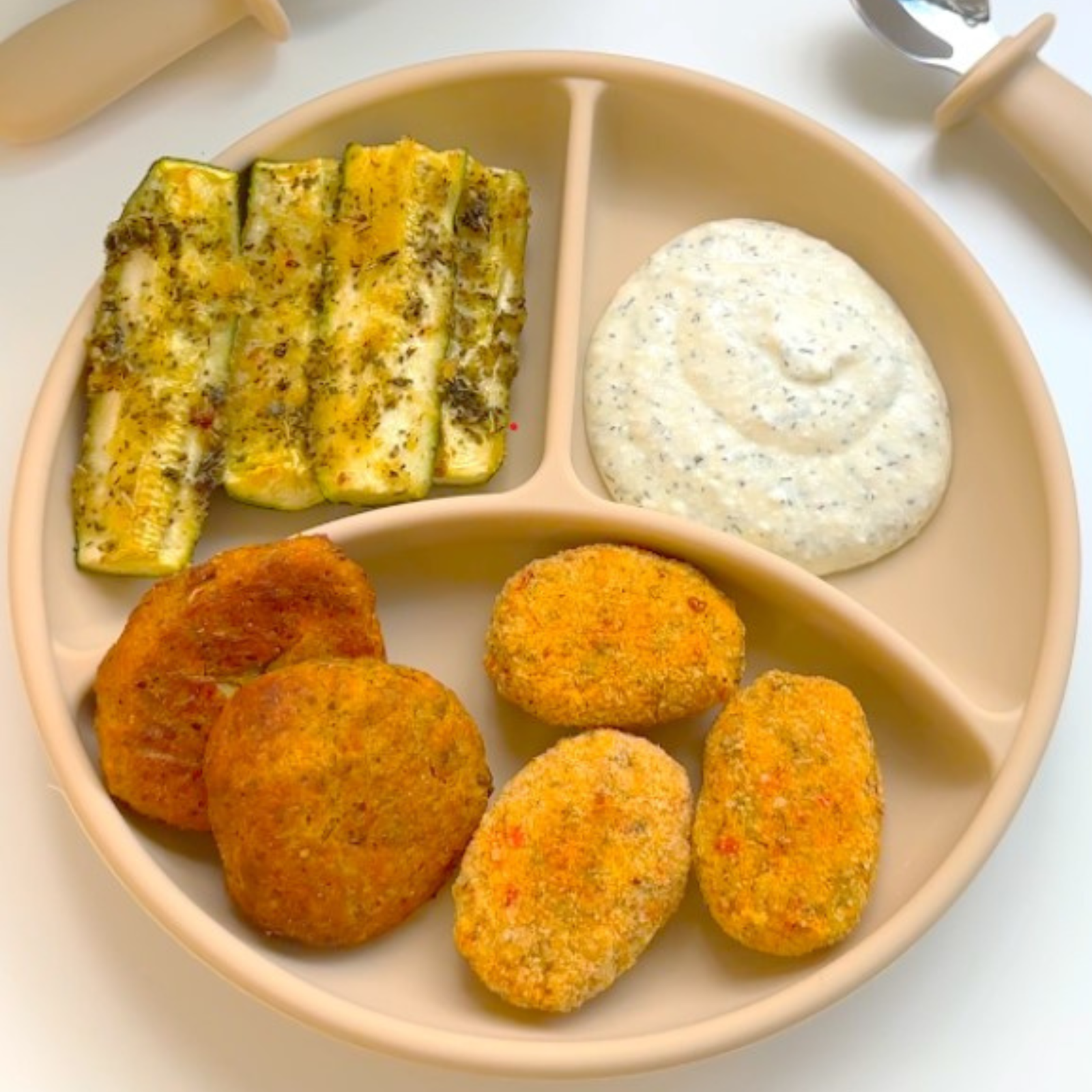 Chicken Nuggies & Salmon Lentil Patties- Build a Plate Edition