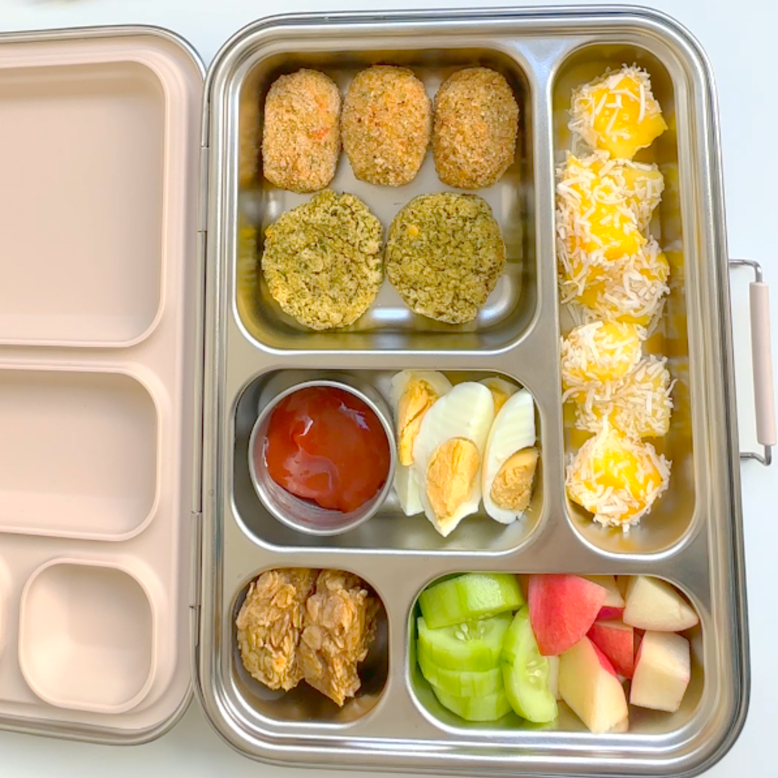 Chicken Nuggies & Chickpea Herby Bites - School Lunchbox Edition
