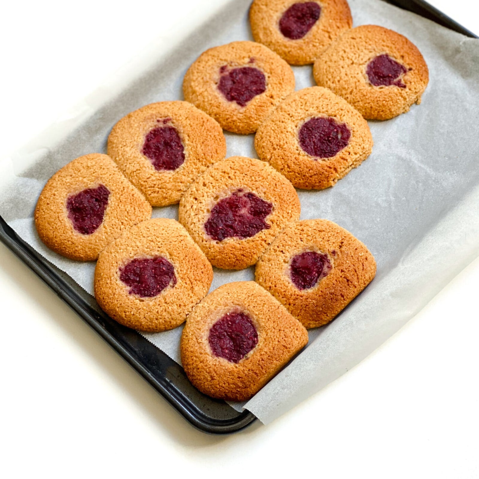 Berry Almond Thumbprint Cookies