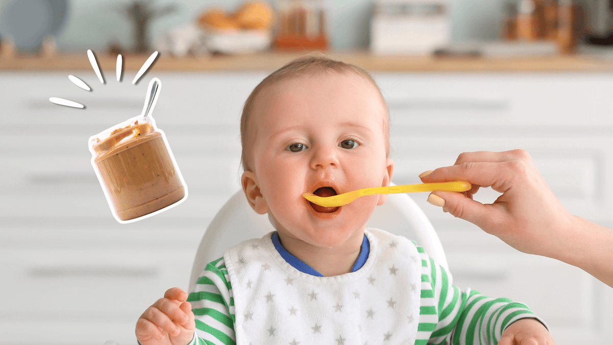Ilustración sobre introducción de alérgenos en bebés: cómo hacerlo con prudencia durante la alimentación complementaria