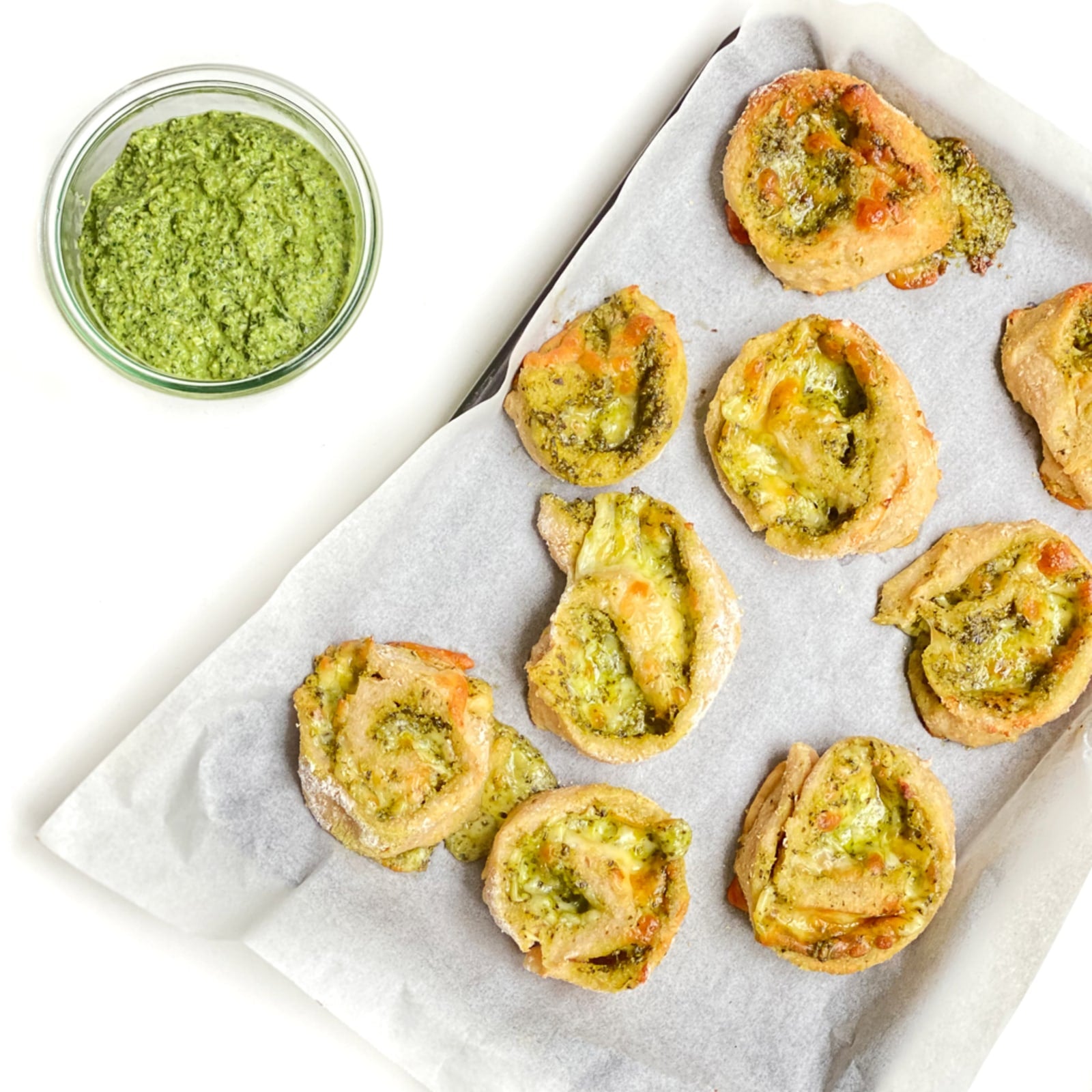 Delicious Broccoli Pesto Scrolls