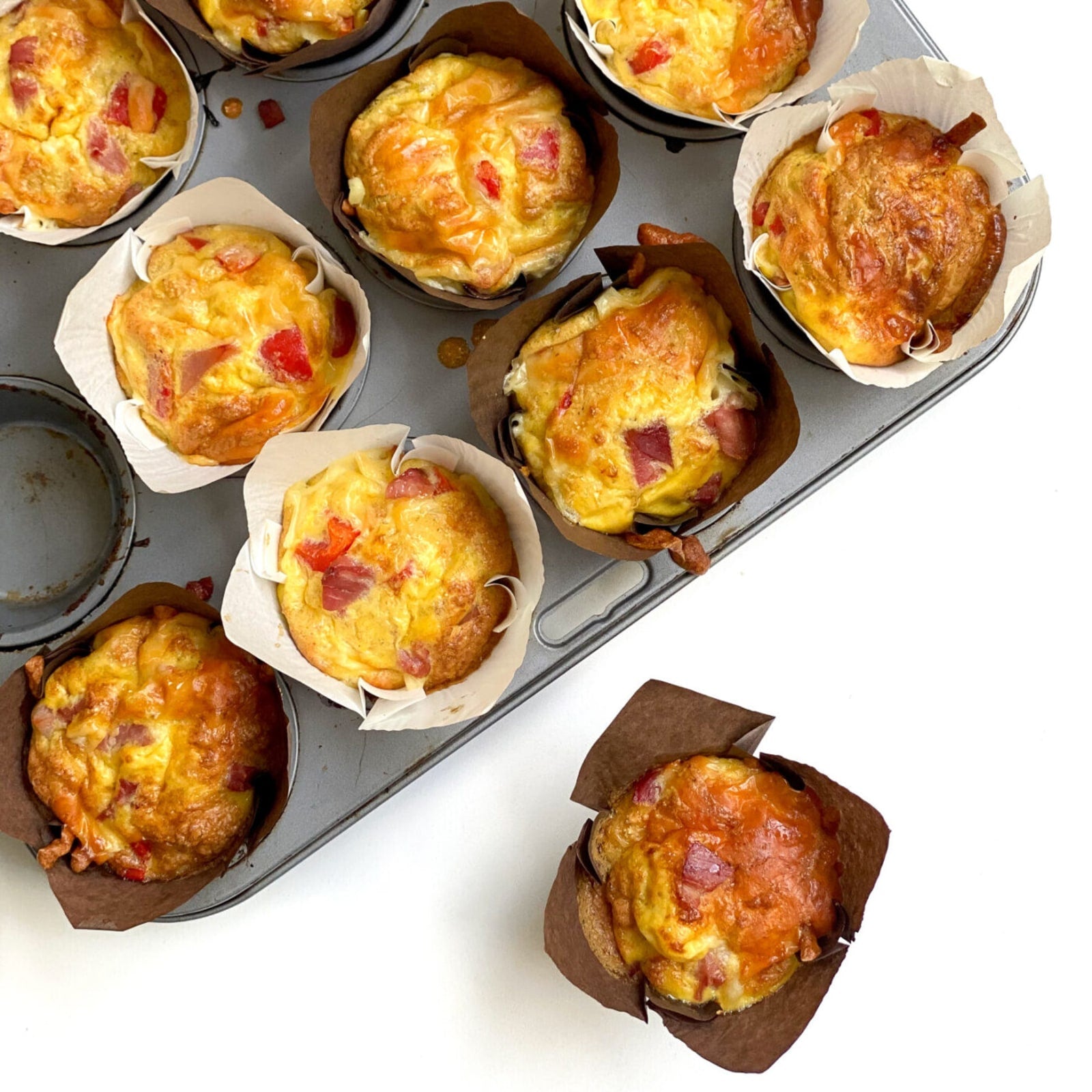 Easy Bacon Veggie Frittatas