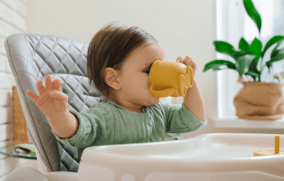 teach baby to drink from a cup
