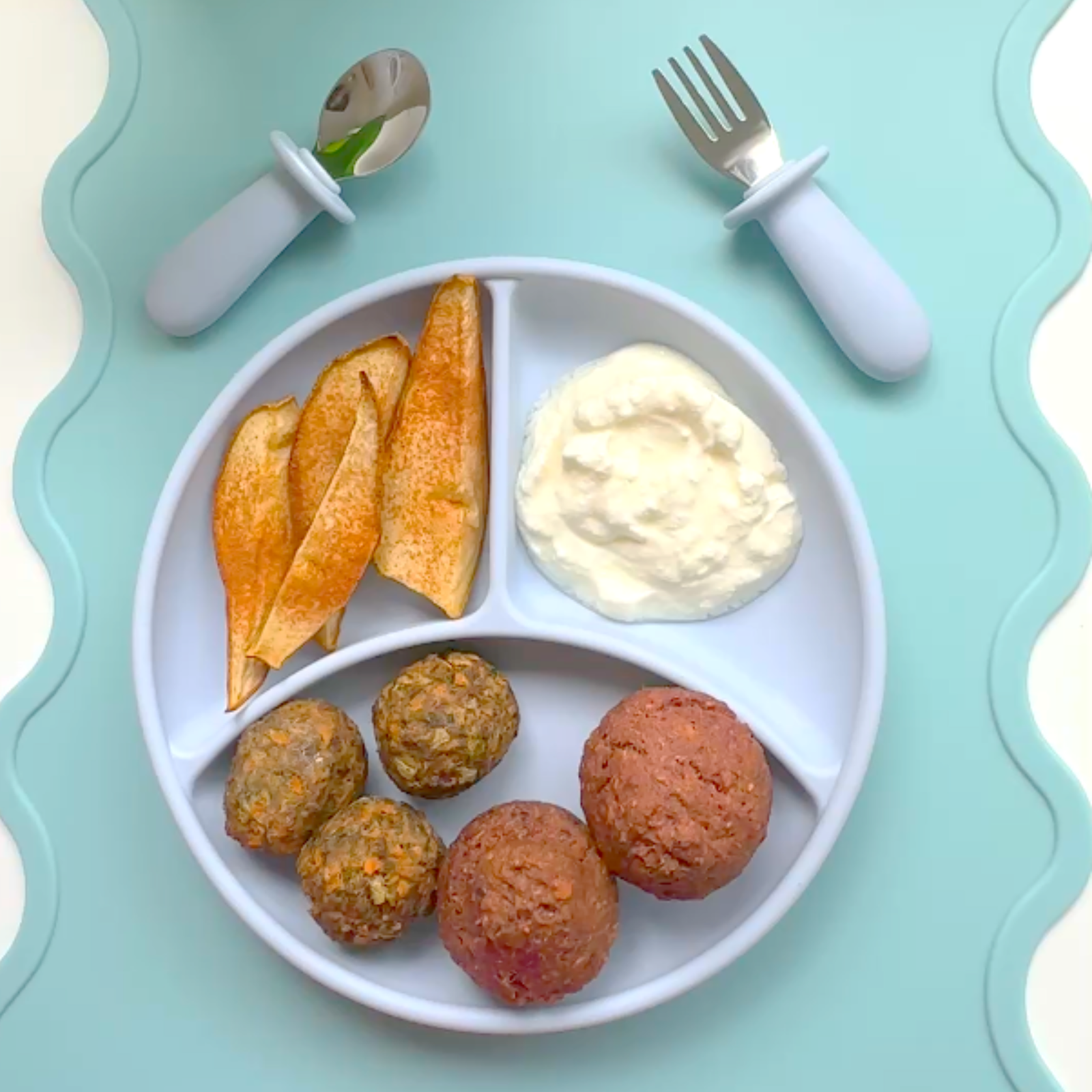 Beet & Raspberry Muffins and Beef Meatballs - Build a Plate Edition