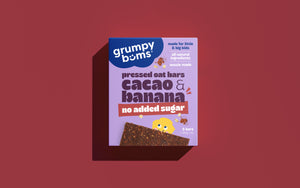 Grumpy Bums Cacao Banana Pressed Oat Bars (5 pack)