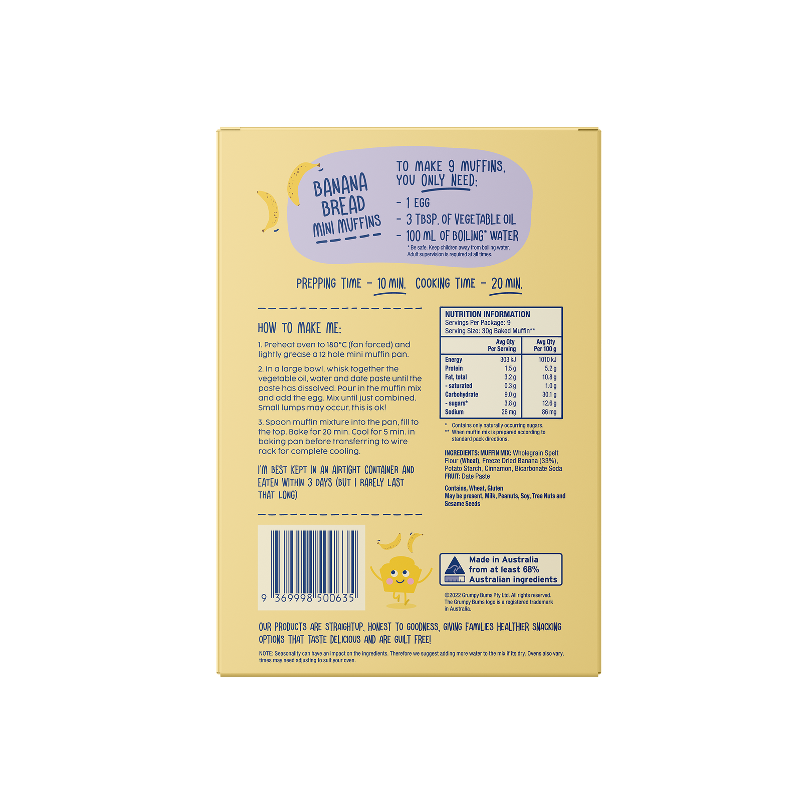 Banana Bread Mini Muffin Mix