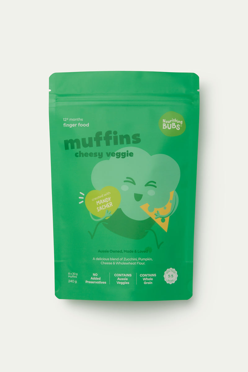 NEW! Cheesy Veggie Muffins by Mandy Sacher