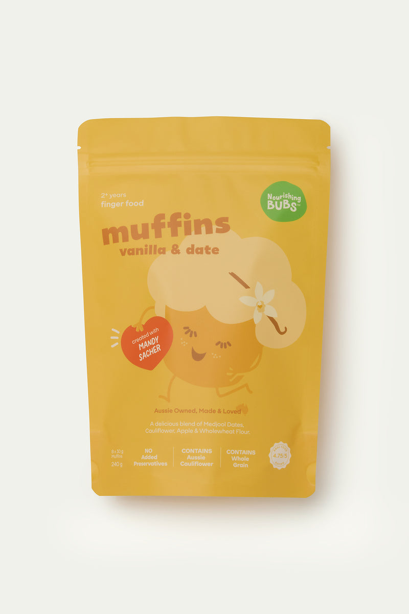 NEW! Vanilla & Date Muffins by Mandy Sacher