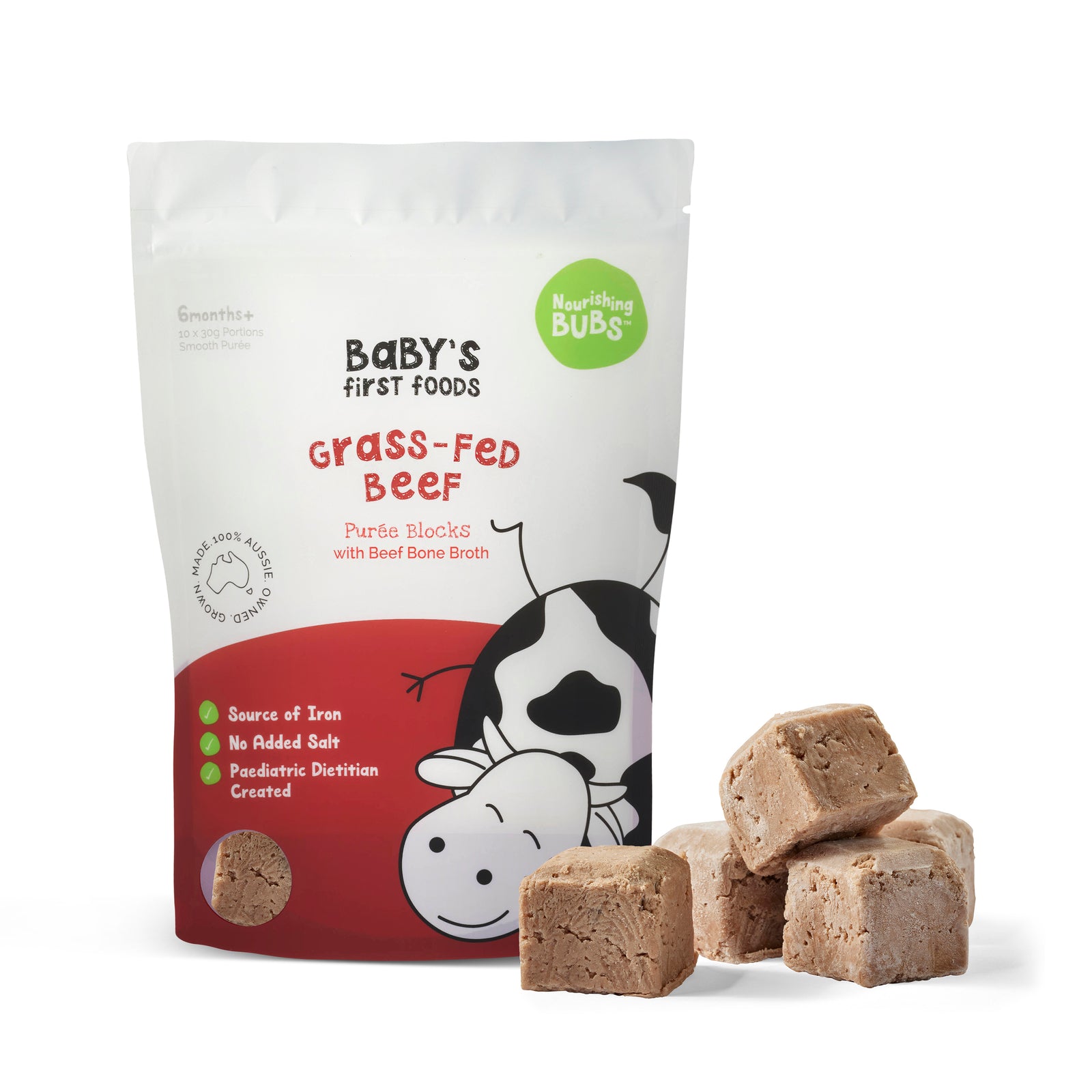Grass-Fed Beef Puree Cubes