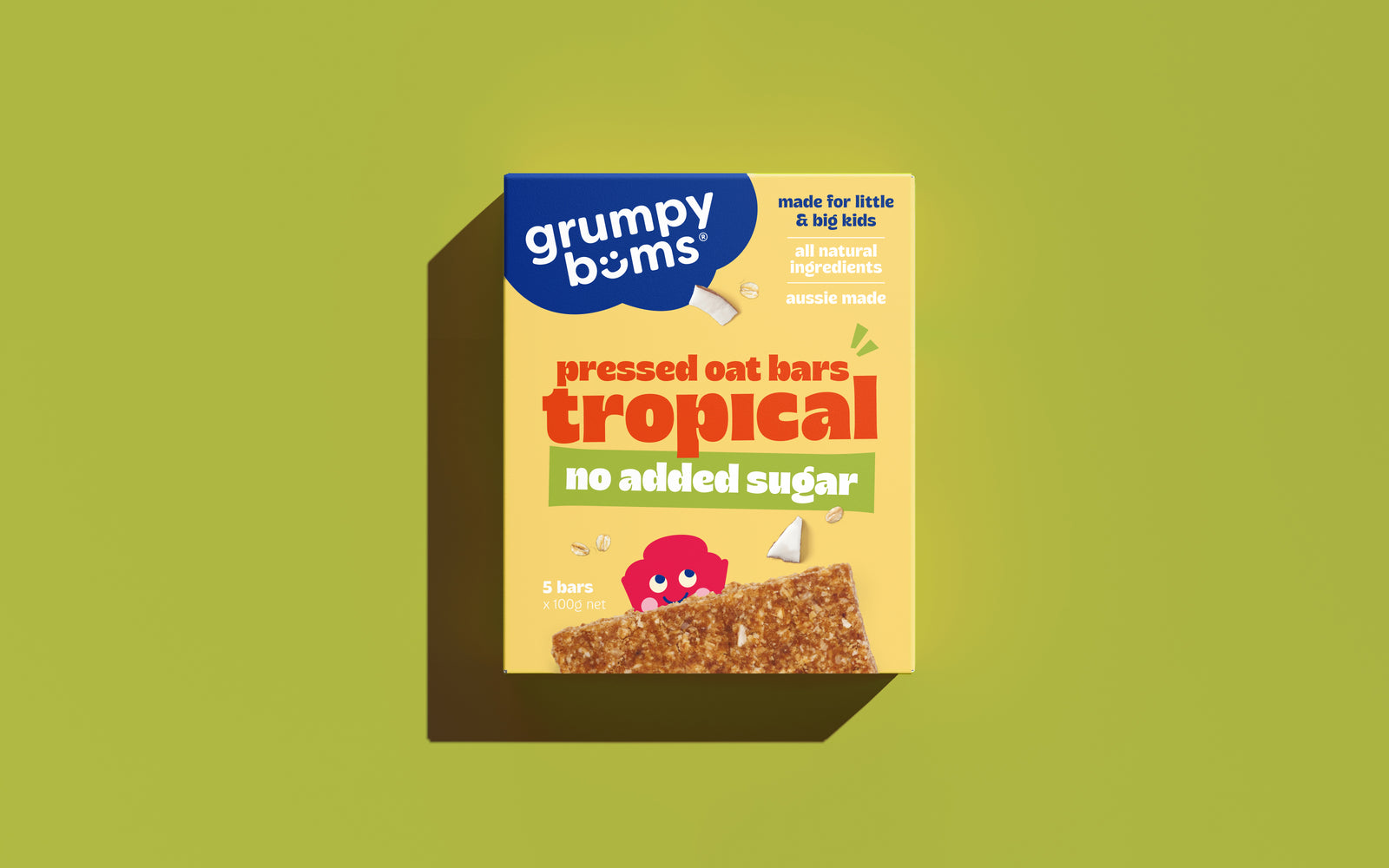 Grumpy Bums Tropical Pressed Oat Bars (5 pack)