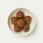 Pumpkin date and spice muffins in a bowl, toddler finger foods