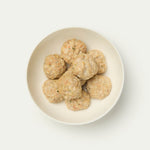 Turkey meatballs in a bowl, baby finger foods for 9 month olds