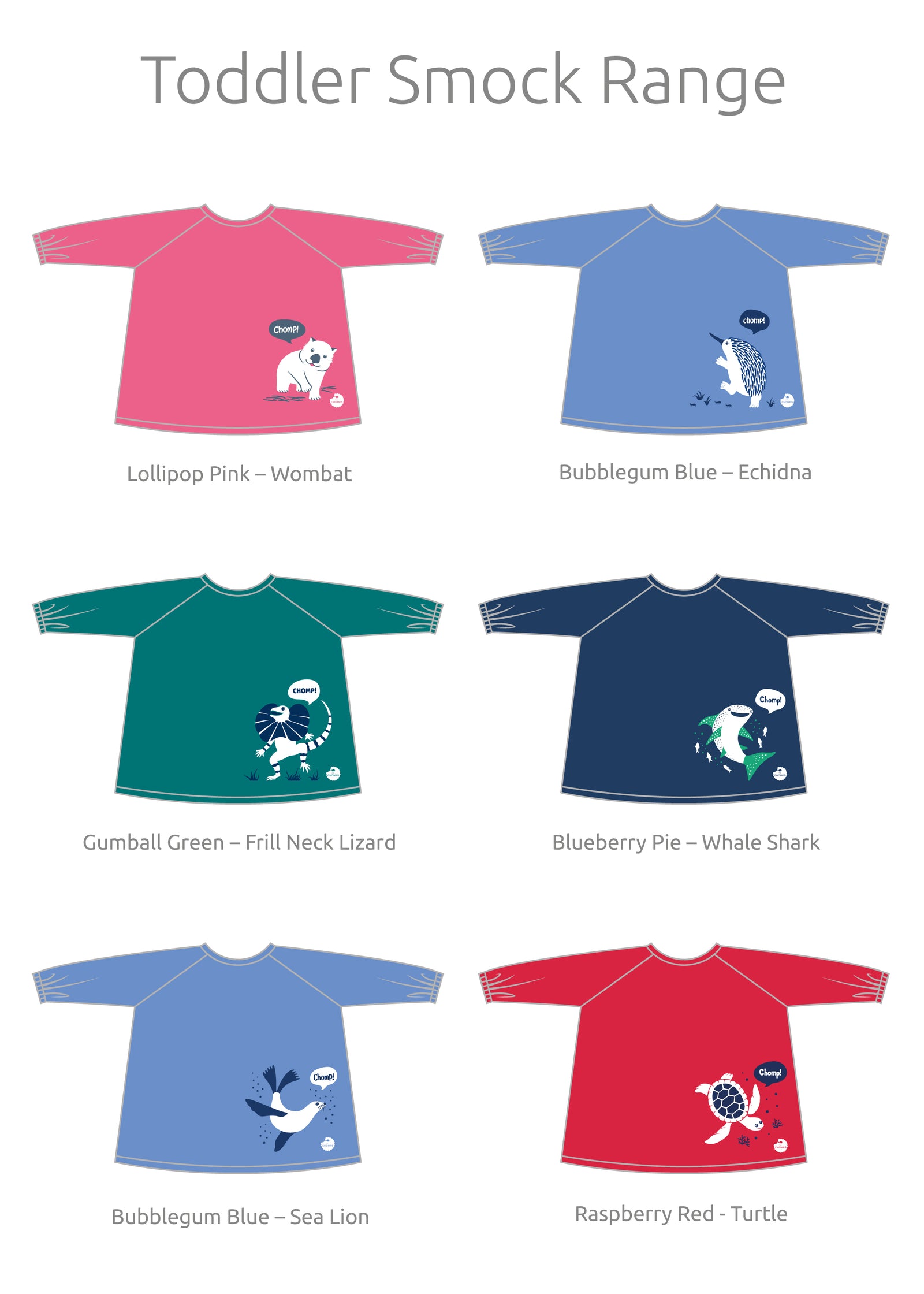 Messy Mealtimes Toddler Smock (8 Months to 2+ Years ) - Long Sleeve