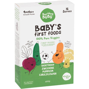 Bubs Veg 1 Pack: Beetroot, Zucchini, Pumpkin & Cauliflower