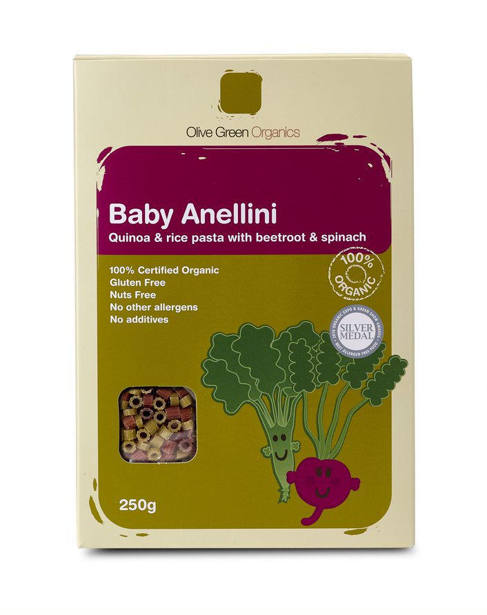 Organic Baby Annellini Quinoa & Rice with Spinach & Beet