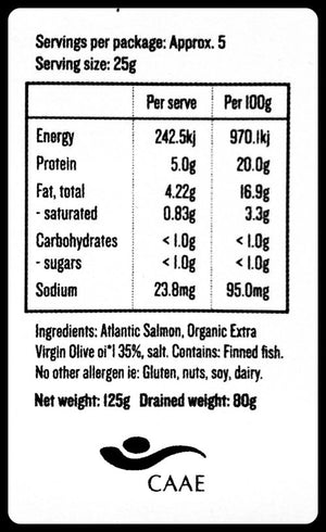 Alaskan Salmon in Extra Virgin Olive Oil Can