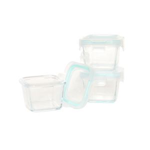 Square Glass Jars 200mL - 3 Pack
